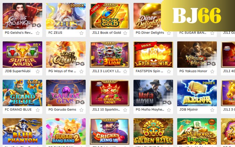 Các trò chơi được ưa chuộng tại nổ hũ BJ66