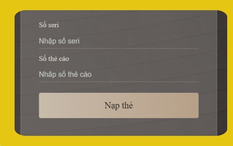 Điền đầy đủ thông tin để thực hiện gjao dịch