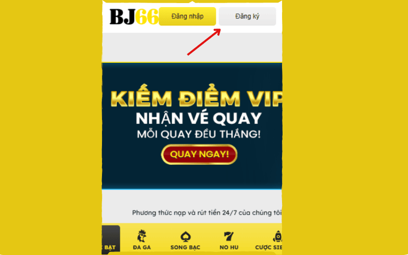 truy cập vào trang chủ BJ66