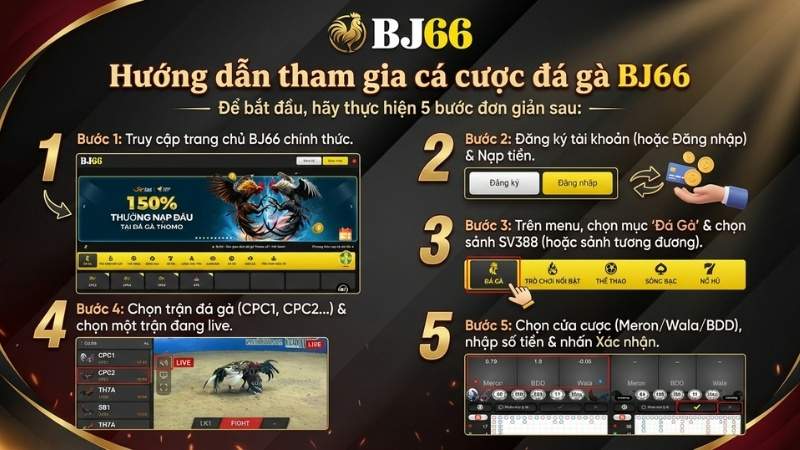 Hướng dẫn tham gia cá cược đá gà cựa sắt tại BJ66