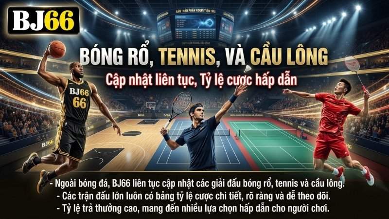 Bóng rổ, Quần vợt & Cầu lông